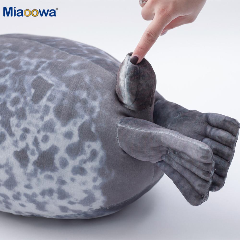 20-80cm schattige zeeleeuwen knuffels 3d nieuwe kussens zachte zeehonden knuffel knuffel kussen babycadeau