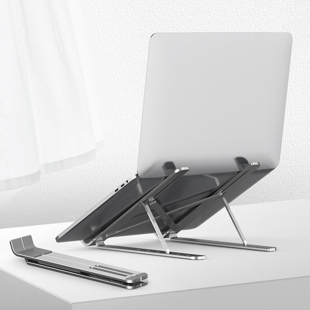 Sammenleggbart Laptopstativ i Aluminium - for MacBook Pro Air Notebook