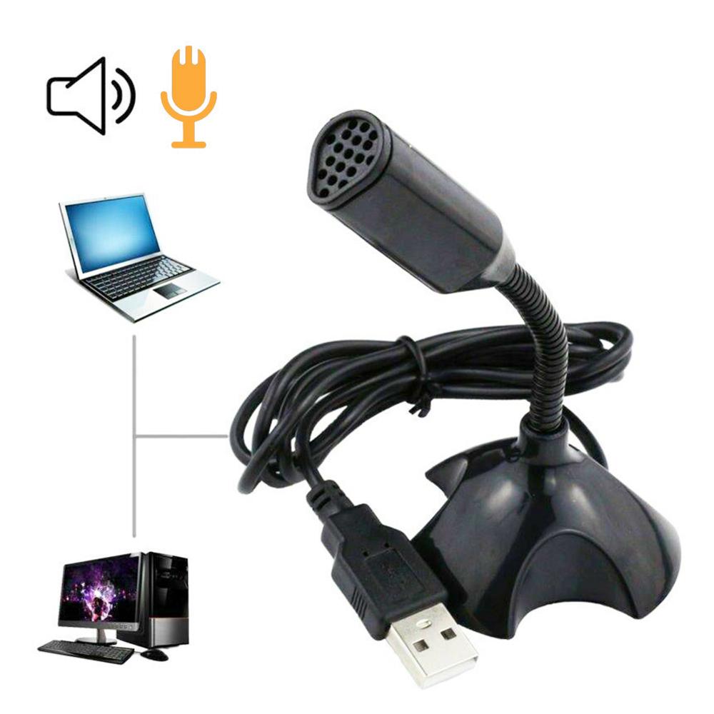 Universele Usb Microfoon Mini Desktop Speech Microfoon Stand Mic Met Houder Voor Desktop Pc