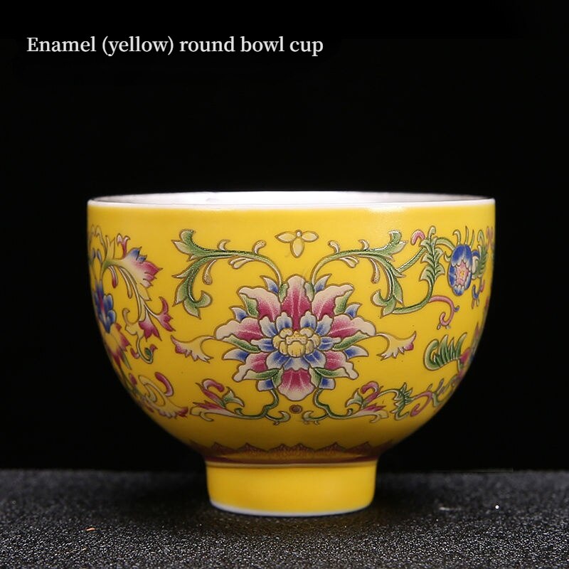 Tasse à thé à Double fond de 65ml, bols à thé de style chinois, tasse en céramique, revêtement interne argenté, tasse impériale asiatique, beau service à thé: style 8