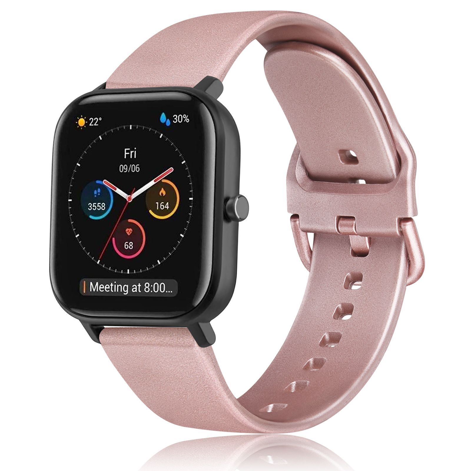Correa de silicona de 22mm y 20mm para Amazfit GTR 42mm/GTS 2, pulsera de reloj, pulsera para Amazfit BIP/Bip Pace Lite: BLACK WHITE / 22mm