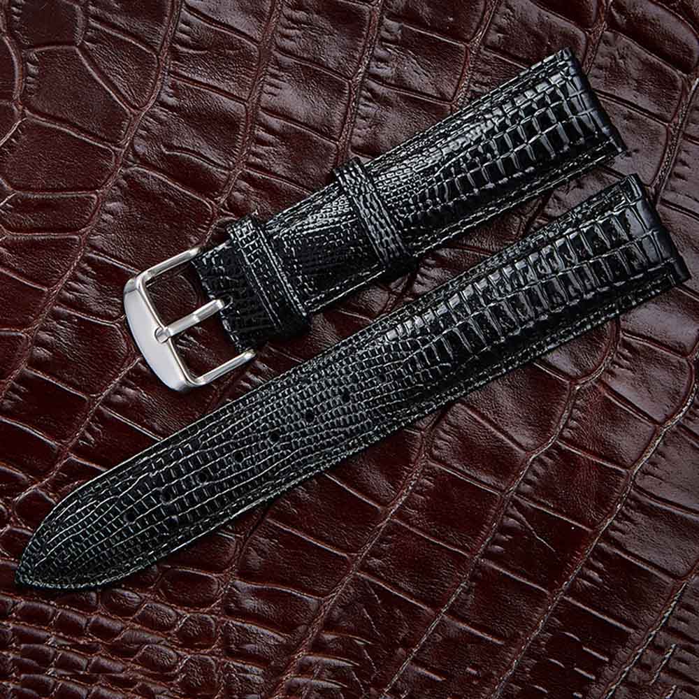 Mode Lederen Horlogeband Hagedis Patroon Pin Gesp Horlogeband voor Vrouwen en Man 12mm 14mm 16mm 18mm 20mm 22mm 24mm
