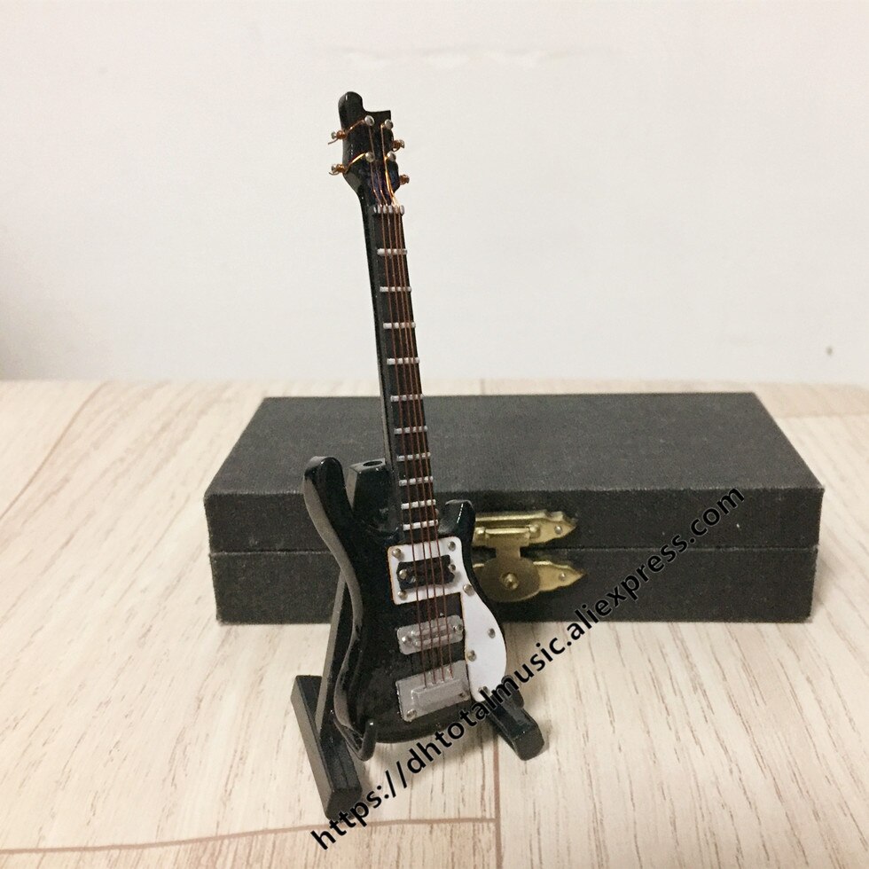 Mini guitare Miniature modèle guitare électrique modèle B Miniature en bois Mini Instrument de musique modèle Collection: Bass Q-10cm