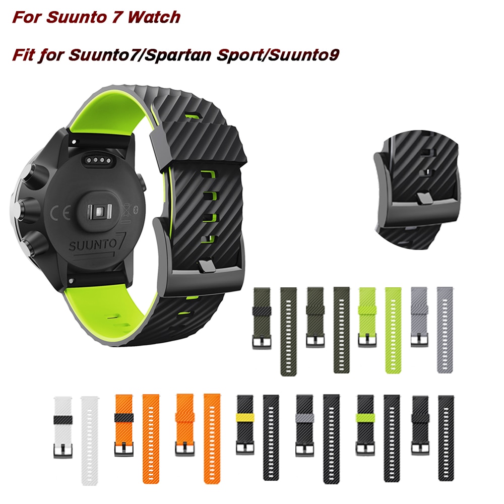 Sport silikon klokke og reim for suunto spartan 7/ suunto 9/ suunto spartan sport håndledd hr /suunto  d5 armbånd justerbar reim