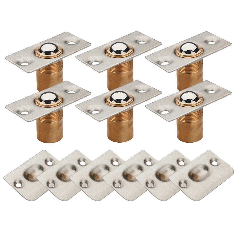 6x Roller Ball Internal Door Spring Catch Lock Latch, Bedroom/Toilet
