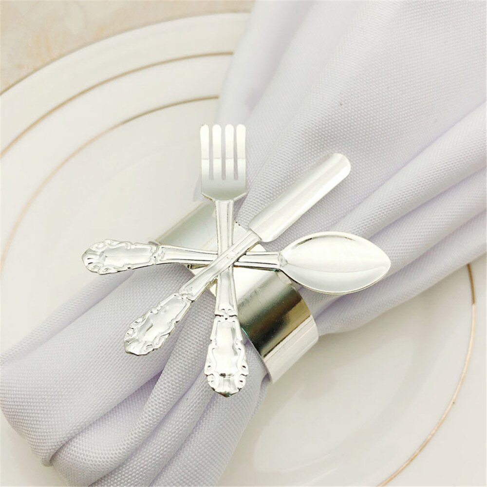 6/Stck Serviette Ring Gold und silber kreative stil besteck Serviette schnalle Hotel liefert geschirr