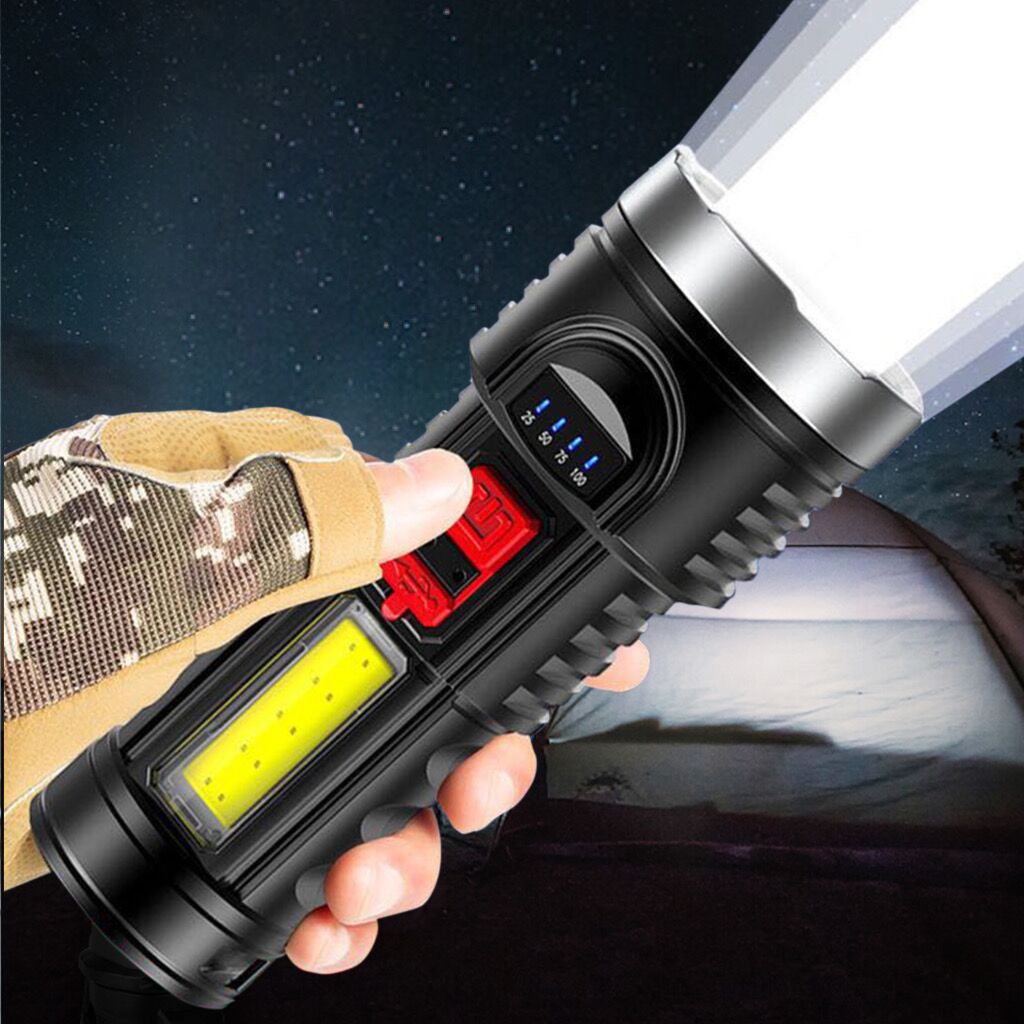 Year Style Flashlight Mini Portable Lamp With Built-in Battery USB Rechargeable COB LED Flashlight Torch light