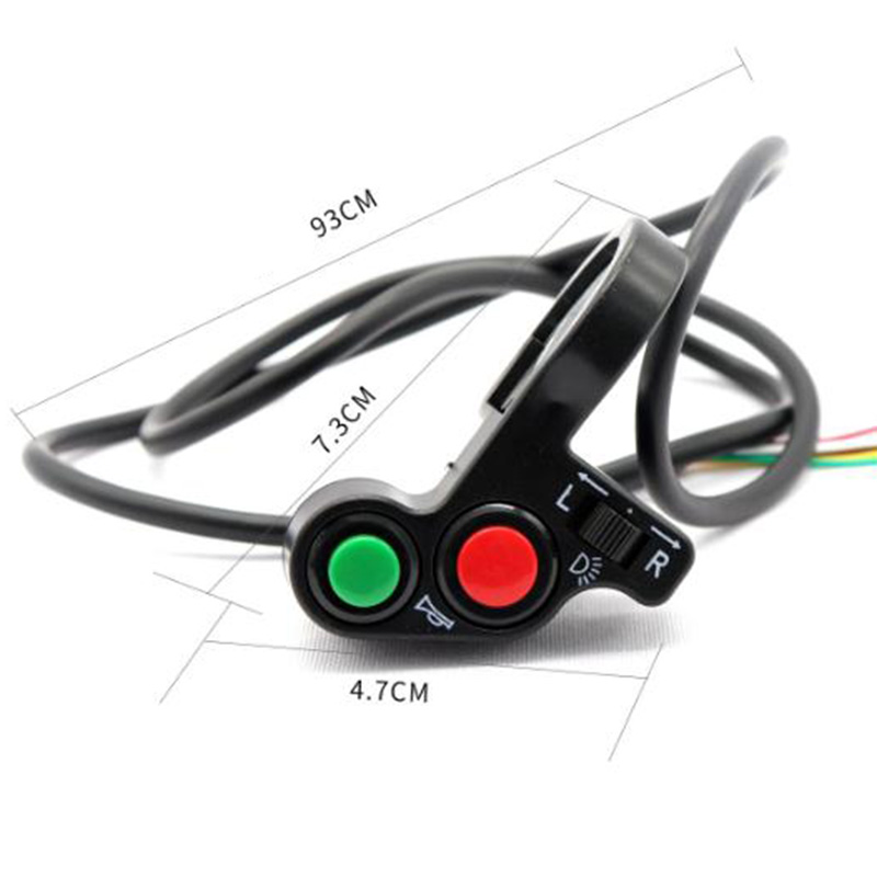 Moto scooter 7/8 "manubrio avvisatore acustico indicatori di direzione interruttore controllore luci: Grigio scuro