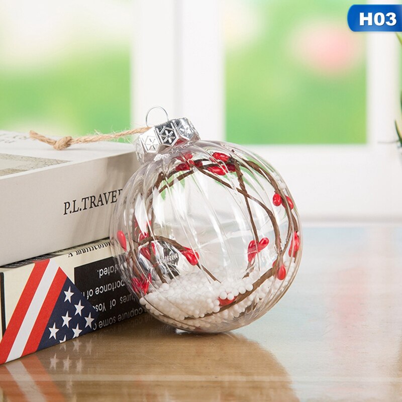 Christmas Tree Plastic Pendant Hanging Home Ornament Christmas Decoration Ball Christmas Day Decorations Happy Year: 03