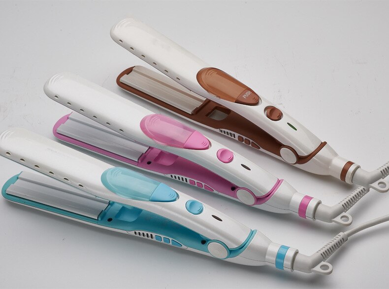 Fer à friser rond pour cheveux, étiquette privée, LCD, 10MM, fer à friser ultra fin en titane or Rose