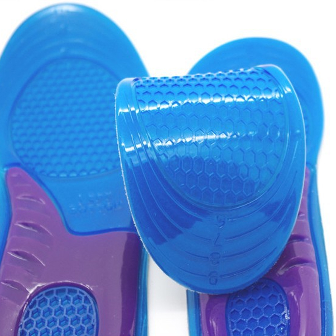 Skoputer ortotisk buestøtte masserende silikon anti-skli gel myk sportssko innleggssålepute for menn kvinner innleggspute 1 par