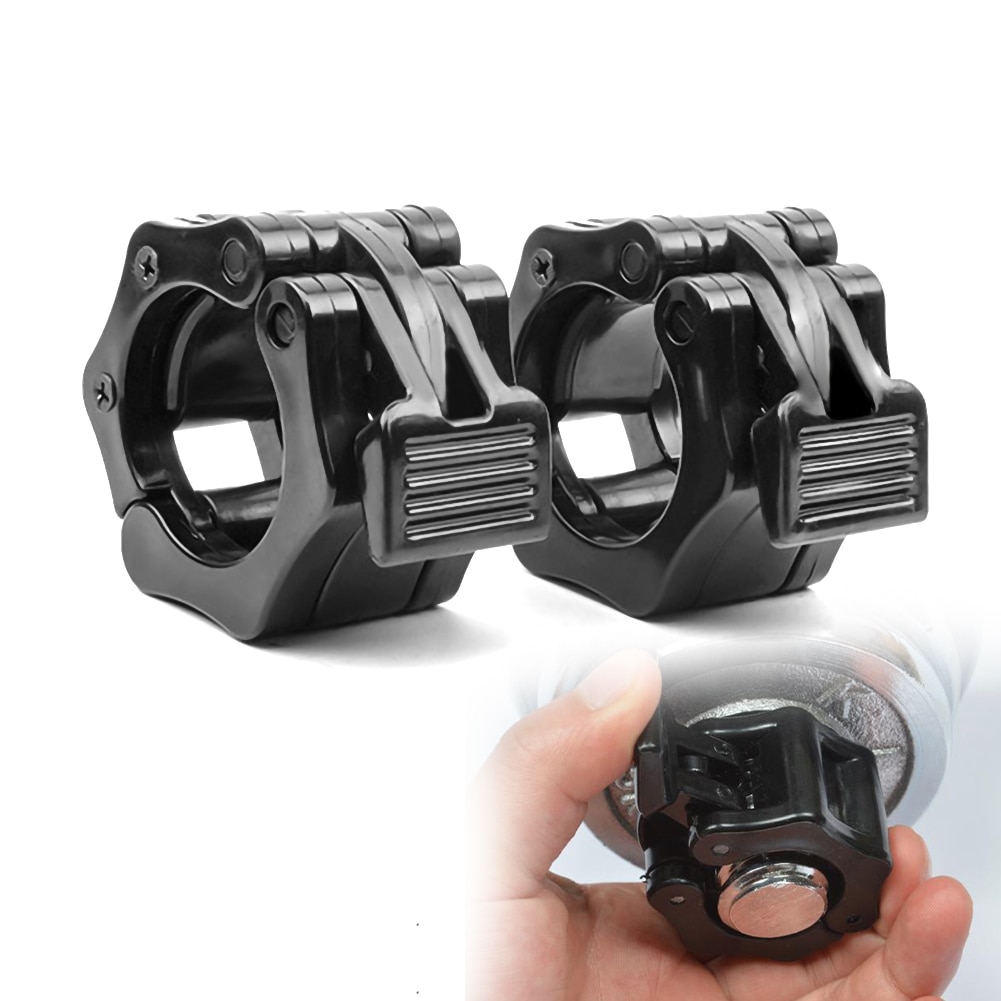 Mancuernas de levantamiento de pesas para hombre, 1 par de mancuernas de 25mm, abrazaderas, bloqueo, Fitness, musculación, estándar, para gimnasio, hebilla de mandíbula