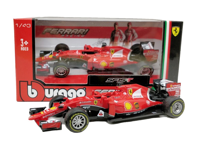 BBurago 1:43 F1 SF90 SF14T Nr7 Kimi Raikkonen SF15T Nr5 Sebastian Vettel F2012 #6 Felipe Massa Diecast Model Car