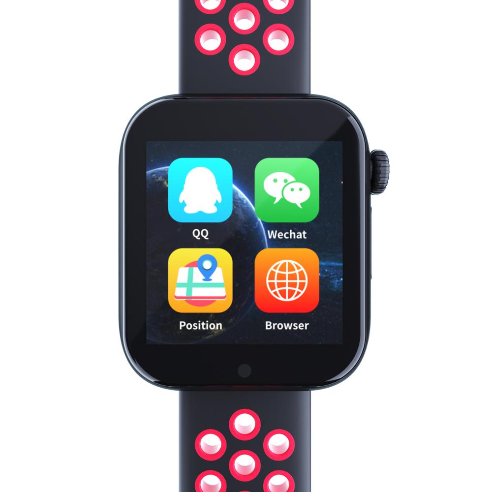 Mænds og kvinders  z6s smarte ur til pulsmåling, sim-kort, bluetooth-telefonur, smart søvnarmbånd: Rød