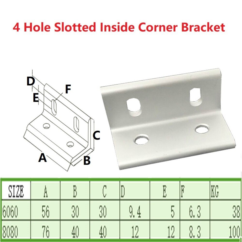 Adjustment connector Corner Angle Bracket Connection Joint for Aluminum Profile 2hole / 4hole 3030/4040/6060/8080