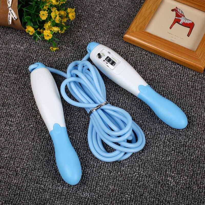 Jump Rope With Counter Sport Fitness Equipment Fast Speed Counting Adjustable Jumping Skipping Ropes SUB: blue