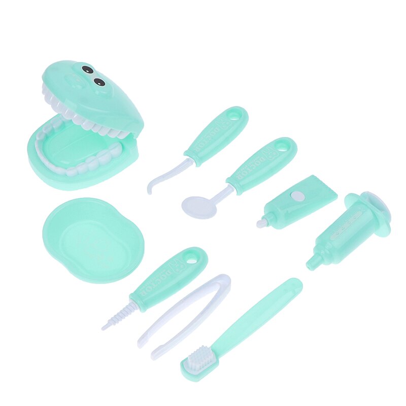9Pcs Kids Kinderen Pretend Play Speelgoed Tandarts Controleren Tanden Model Set Rollenspel Learing Speelgoed: GN