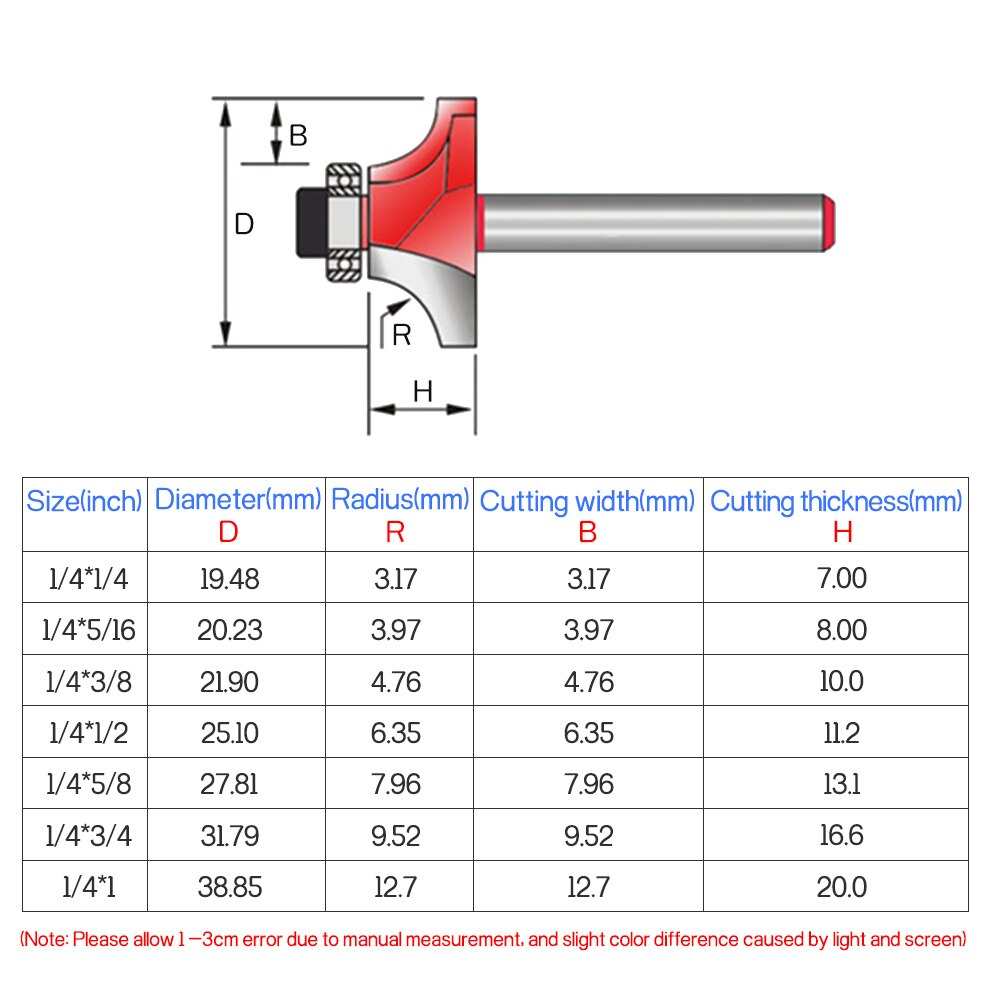 1Pc 1/2 1/4 cal frez okrągły trzpień drewna frezy frez robić narzędzi robić obróbki drewna prosto koniec trymer frez