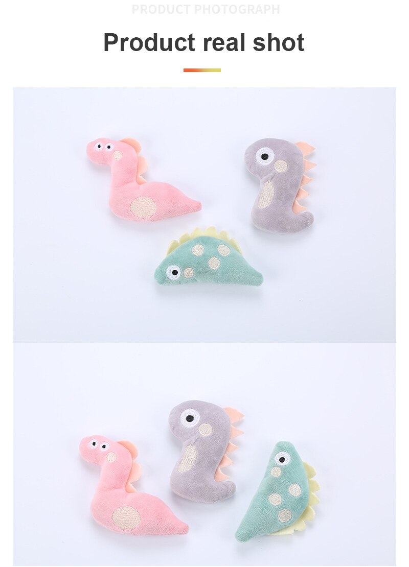 1 pièces fournitures chat jouets auto-excité cataire en peluche jouet dinosaure glace soie en peluche chat menthe en peluche chat accessoires