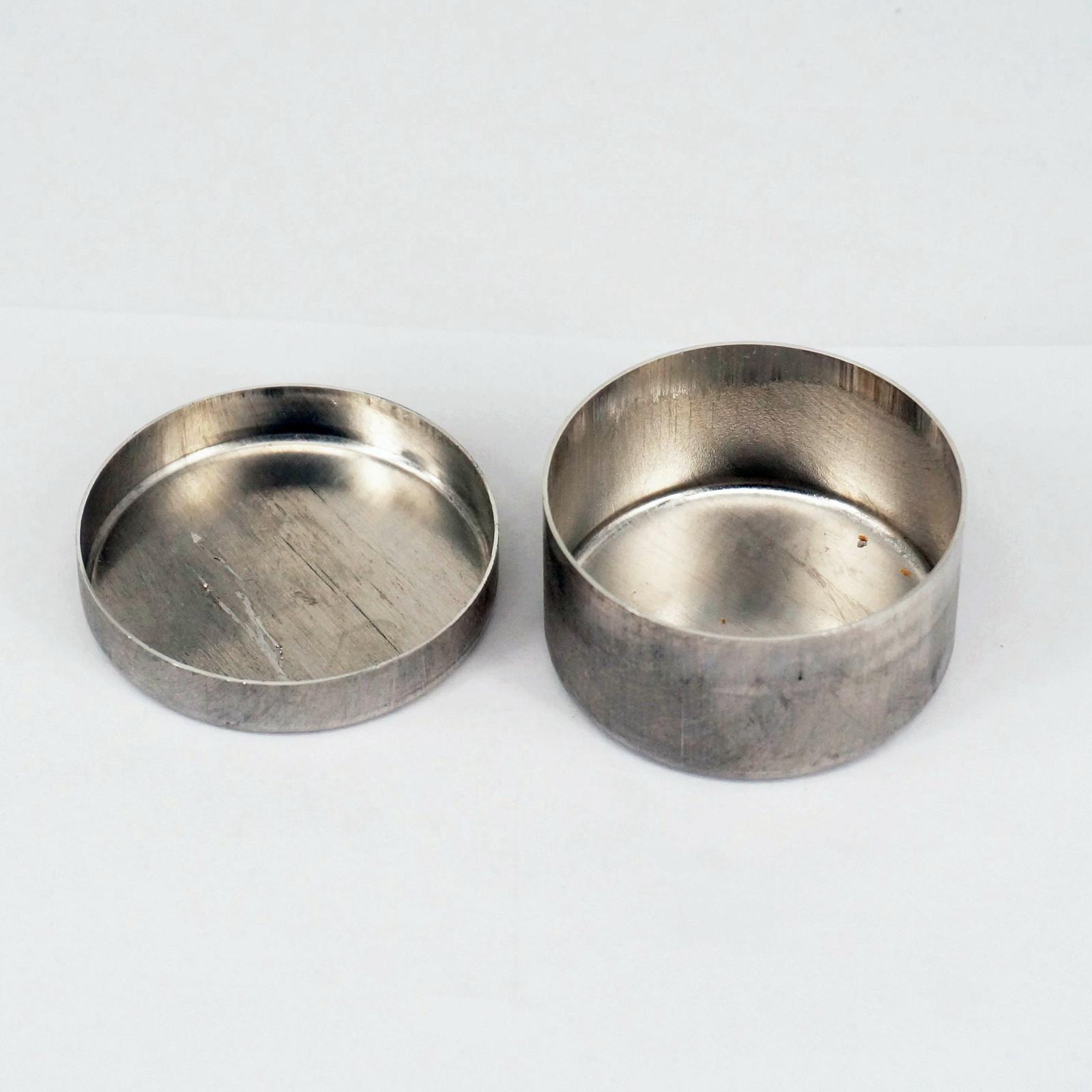 46 x 25mm höjd x diameter laboratoriealuminiumburkar med lock för jordprovtagning