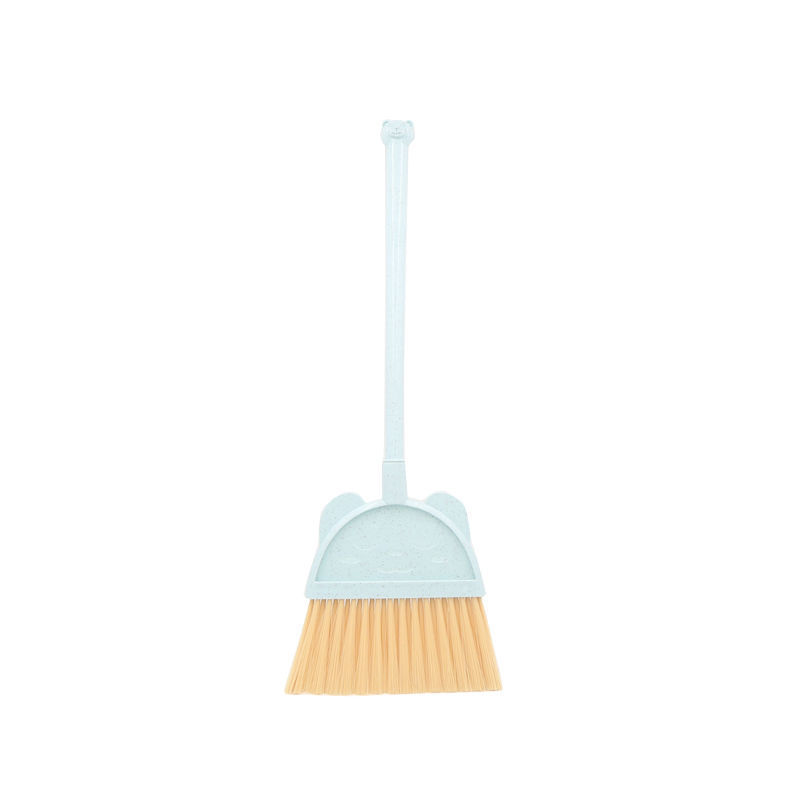 Juego de escoba de suelo rosa para niños, Recogedor de azulejos de soporte para interiores, artículos para el hogar, mango largo de plástico, bonito Recogedor ZZ50SB: broom blue