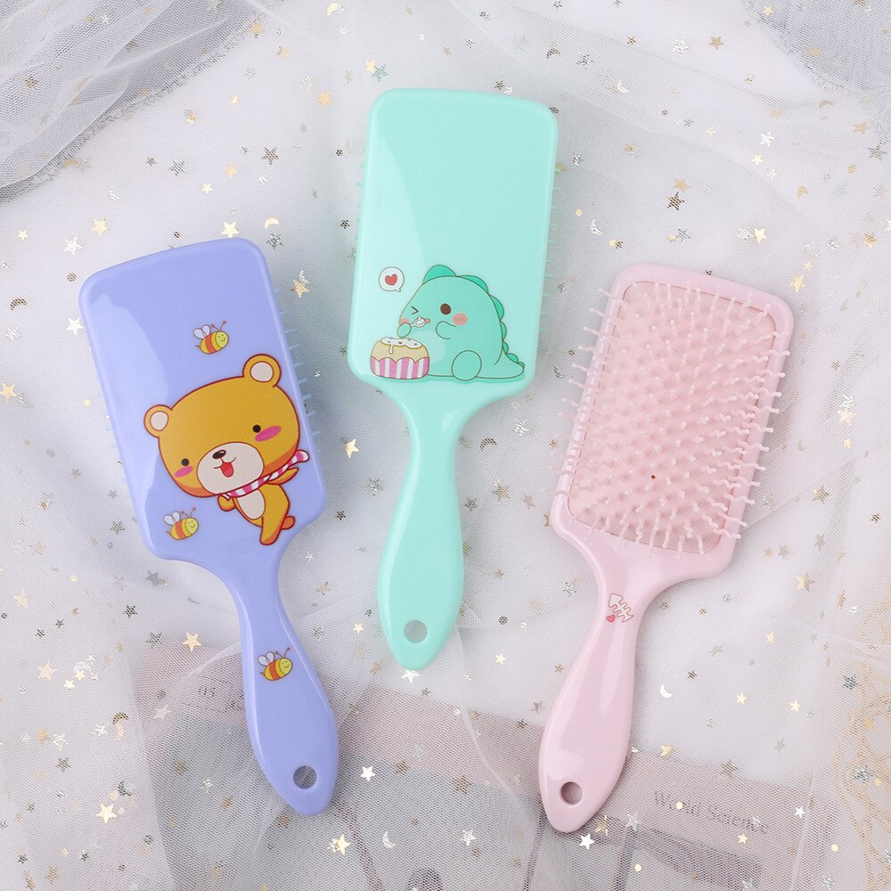 Pente de cabelo bonito estudante menina pente doméstico plástico encaracolado pente de cabelo celebridade cabeleireiro pente anti-estático massagem pente