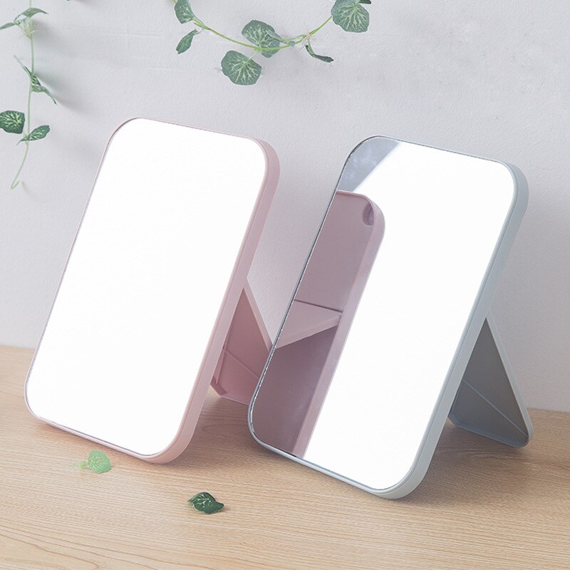 Bureau dressing miroir pliant maquillage miroir simple portable princesse miroir carré miroir maquillage miroir