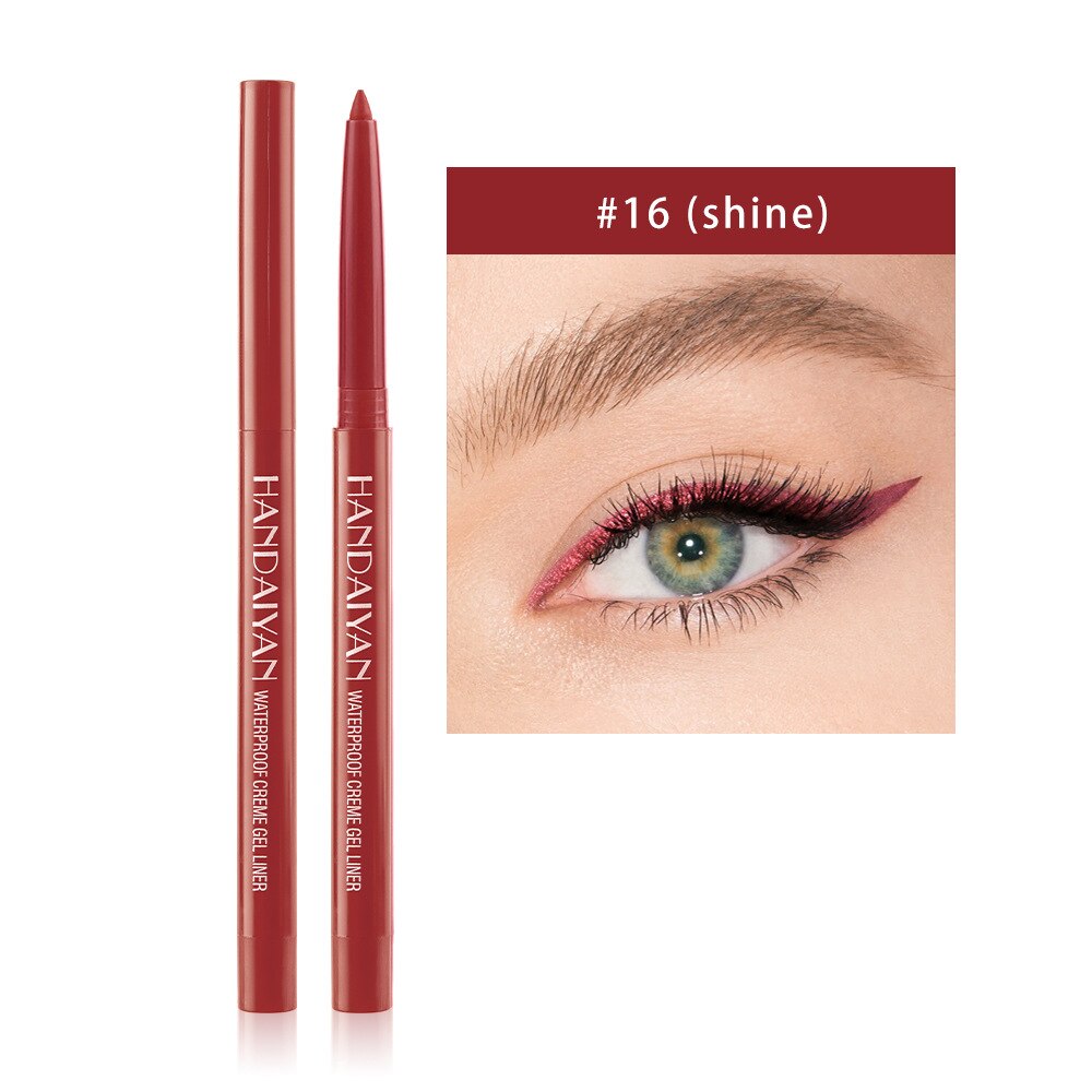 20-farbe Farbige Eyeliner Kuli Wasserdicht Perlglanz matt Lange anhaltende Eyeliner Gel Stift Auge Flüssigkeit Stift Lidschatten kosmetik: 16
