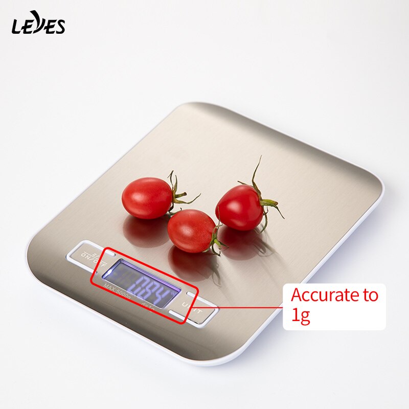 Kitchen Scale Electronic Food Scales Gram Digital Balance LCD Display Weight Ounces Cuisine Ultra Precision Weighing Waterproof