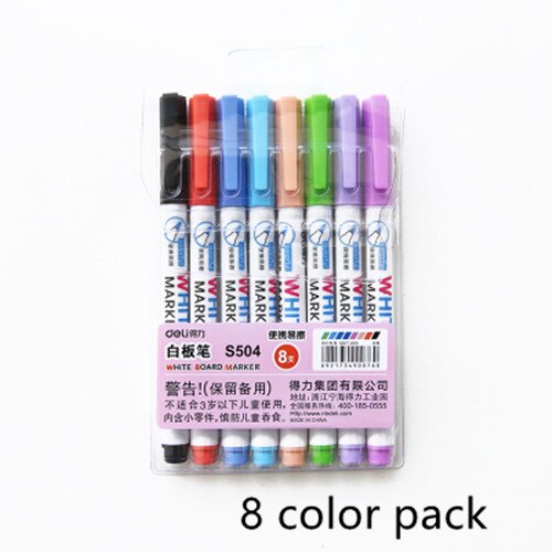 12 kolor tablica pisaki biała tablica wymazywalnej długopisy szkła rysowanie na metalu malowanie scrapbooking biuro szkolne EB760: 8 kolor zestaw