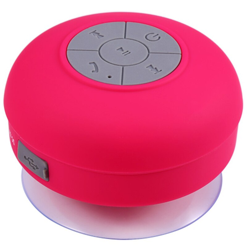 Draadloze Draagbare Bluetooth Luidspreker Waterdicht Bluetooth Douche Speaker voor iPhone MP3 Handenvrij Auto Draagbare Speaker: Rose Red