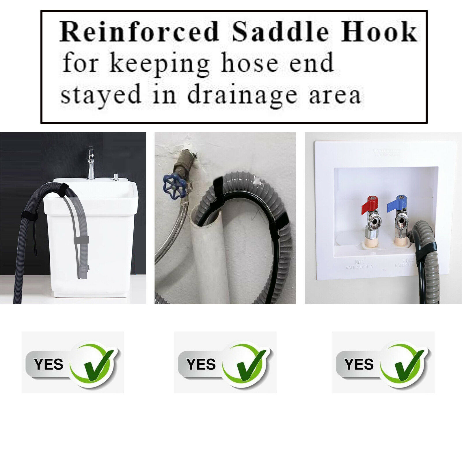 Universal Drain Outlet Hose Hook Pipe Ideal for Washing Machines & Dishwashers