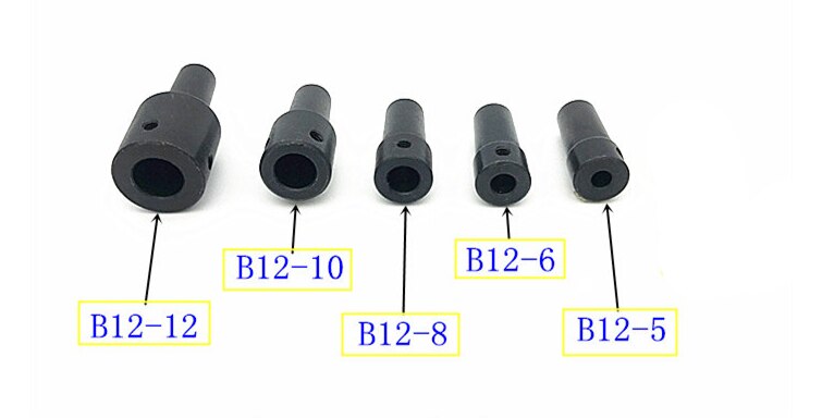 B12 drill chuck is suitable for 5mm, 6mm, 8mm, 10mm, 12mm motor shaft connecting rod: Gold