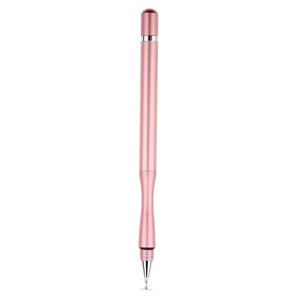 Universal kapacitiv berøringsskærm tegning stylus pen aluminiumslegering skriveassistent pen til iphone ipad smart telefon tablet: Rose guld