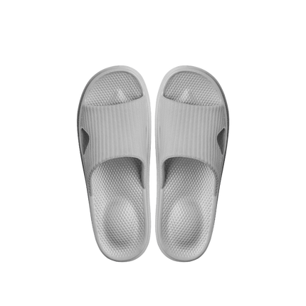 Xiaomi Men Women Couples Flat Slippers Summer Flip Flops Sandals Household Casual Bath Slip On Slides With Bulge Massage Dots: Gray 44-45