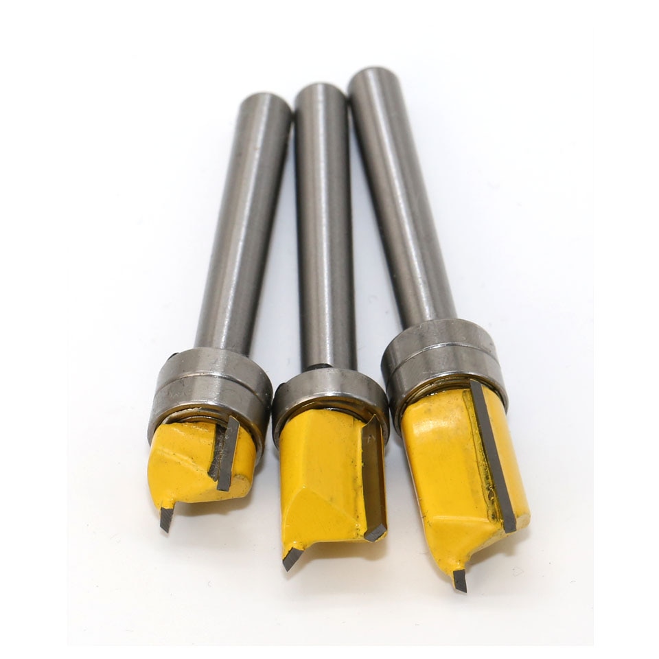 Yakamoz 1/4 Inch Shank Flush Trim Hinge Mortising Template Router Bit With Ball Bearing Woodworking Milling Cutter Tool