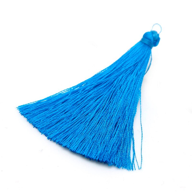 65mm Reiche Farbe Chinesische Handgemachte Kalender Vorhang Quaste Fransen links Makramee Anhänger DIY Schmuck Zubehör Machen 10 Stck: Türkis