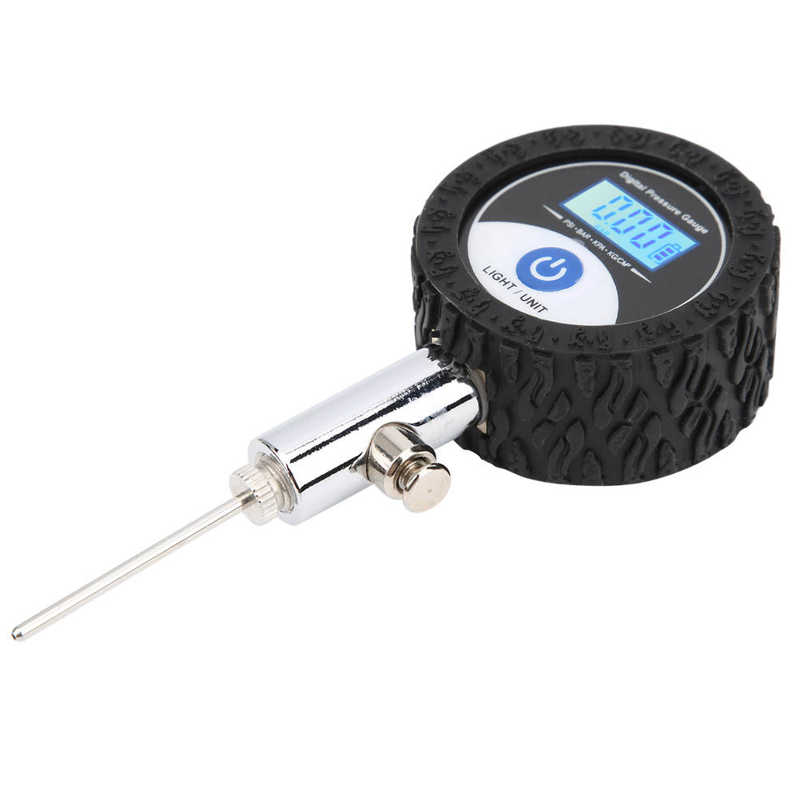 Pressure Gauge for Soccer Basketball Volleyball Stainless Steel Air Barometers with Digital Display