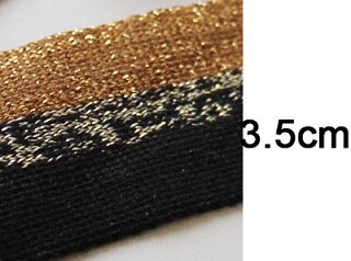 1Yard Katoen Breien Streep Webbing Sport Broek Doek Strech Band Stretching Kant Linten Diy Kleding Accessoires: B   3.5cm