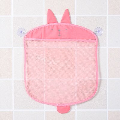 39 x 35cm cartoon wandhangers keuken badkamer opbergzakken gebreide netzak baby badspeelgoed shampoo organizer container: Roze