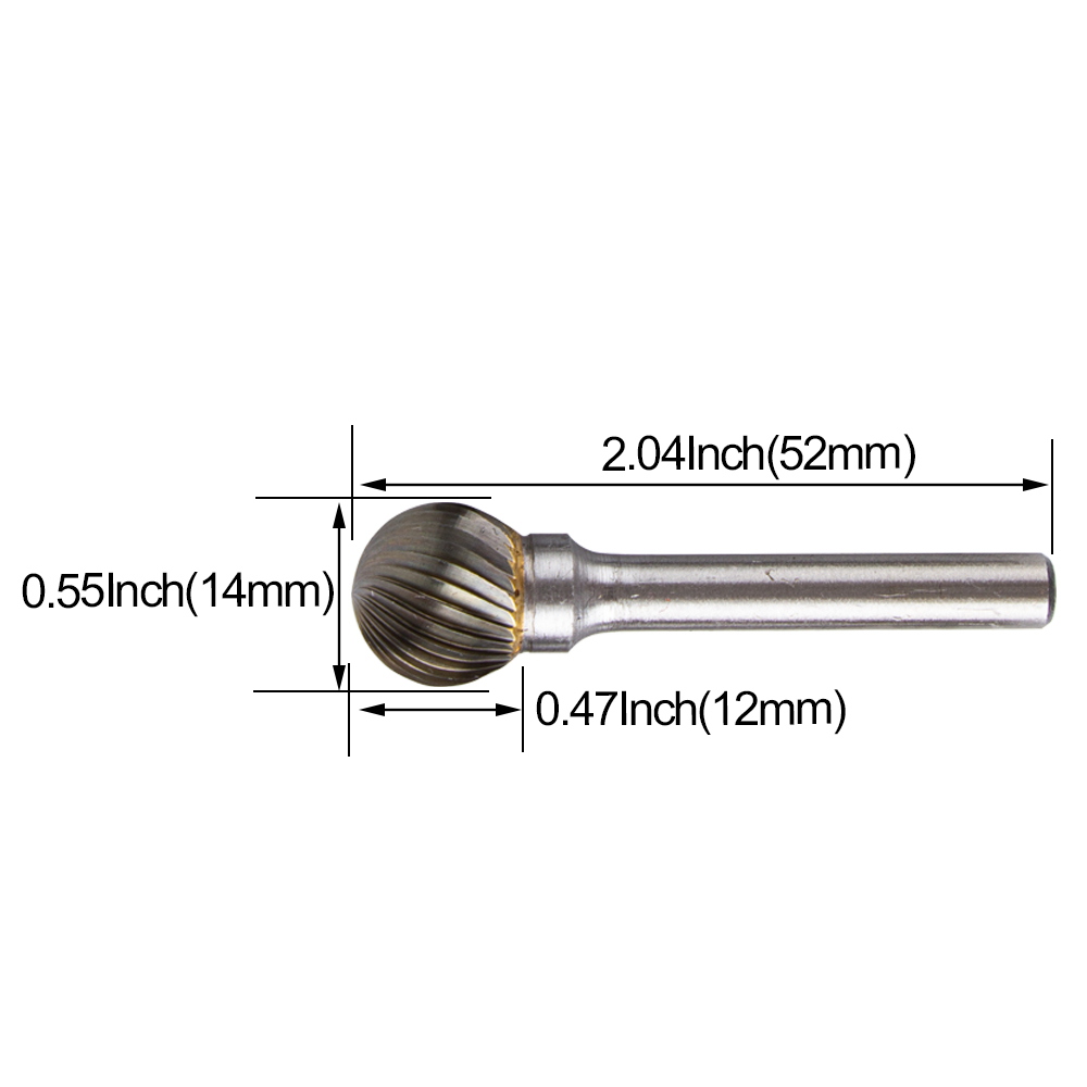 D Conische Kop Carbide Slijpen Hoofd 1Pc Houtsnijwerk Tungsten Staal Roterende Saai Cutter Schuurmiddelen Dtype Bestand Frezen cutt: Goud