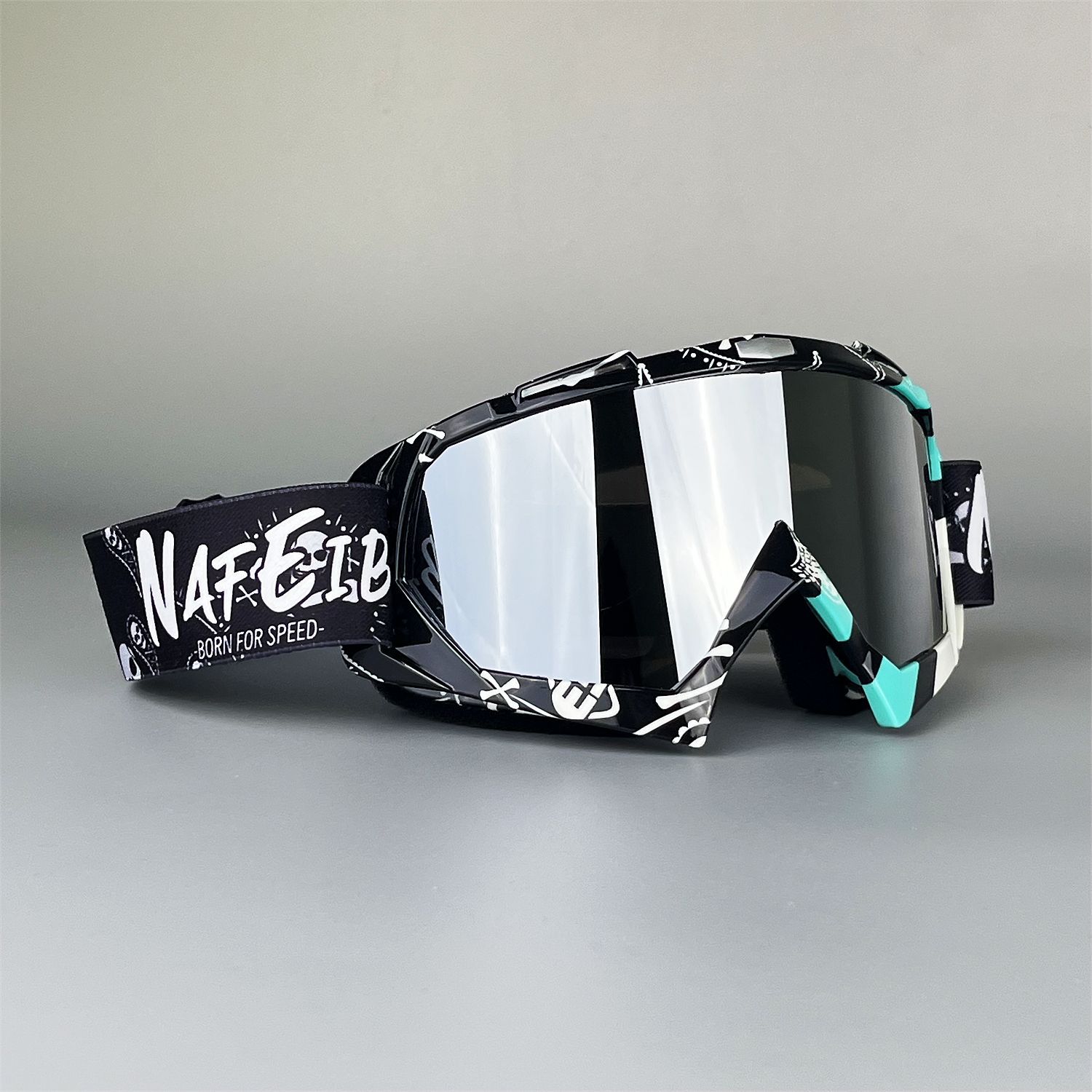 Gafas de Motocross para moto de cross, motocicleta, UTV, gafas de montar todoterreno, Anti UV, a prueba de polvo, antiniebla, carreras para hombres, mujeres, jóvenes y niños: Azul