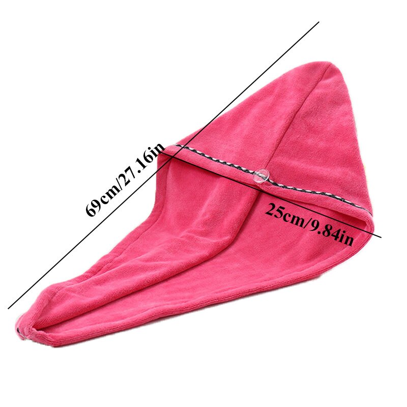 Toallas de secado rápido de 25x69Cm, gorros de microfibra para el pelo, gorro de ducha, turbante suave, absorbente, Toalla de baño, suministros de baño