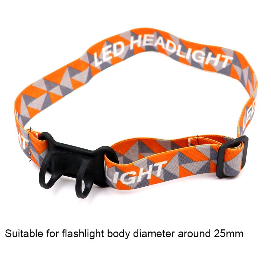 Adjustable Nylon Frontal Head Strap Flashlight Head Band Strap for LED Flashlight to Headlamp Elastic Strap