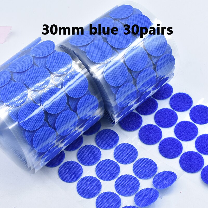 108 par velcro adhesivo cierre autoadhesivo cinta ganchos y bucles magia cinta pegatinas Dots Velcros de Nylon casa Klitterband pegamento: 30mm blue 30 pairs