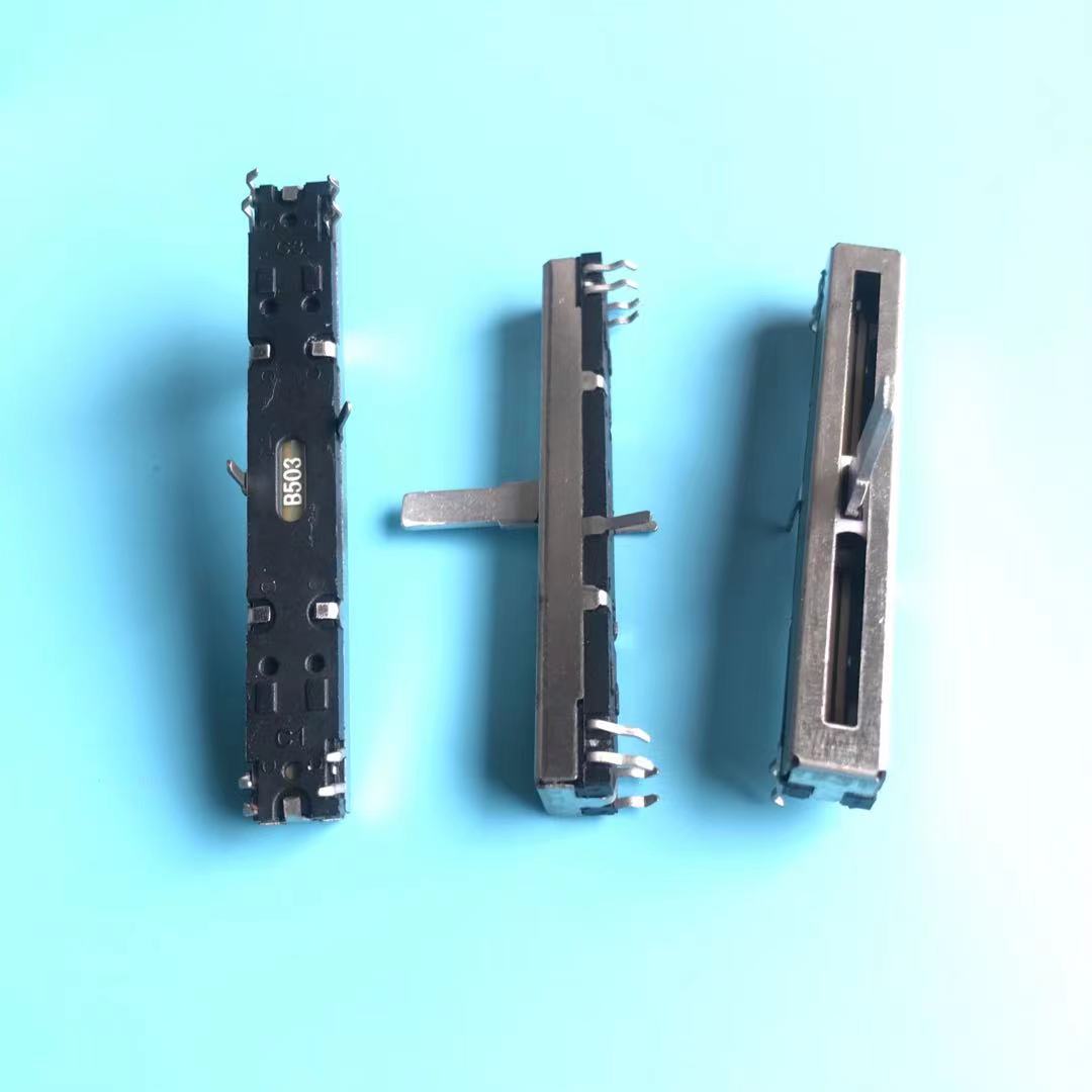 Potentiomètre à Double glissière B50K B50KX2, 6cm, 60MM, longueur de la poignée 15MM, 20 pièces/lot