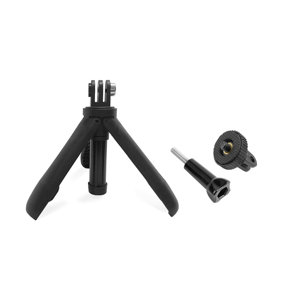 TUYU-Mini trípode de montaje para palo de Selfie, monopié de mano extensible para Gopro Hero 6 5, SJCAM, Xiaomi YI 4k, H9R, Sony, DJI, cámara deportiva: black tripod