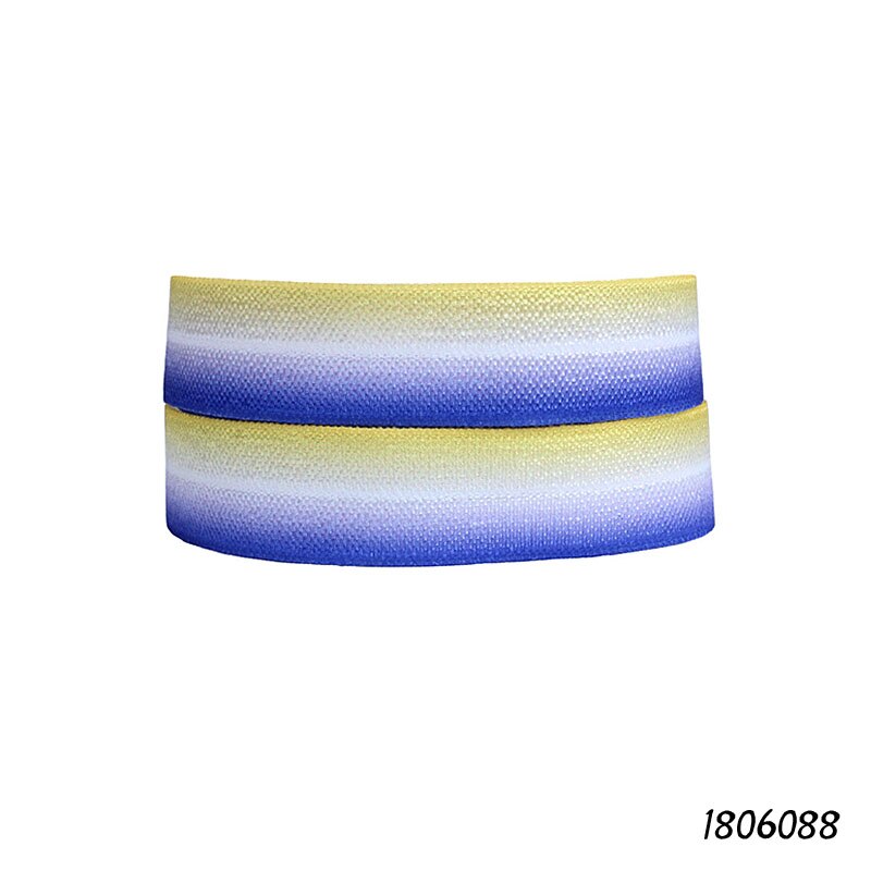 (50 yards/parti) spandex nylon stof regnbuegradient ombre trykt fjende elastisk bånd: E1809006
