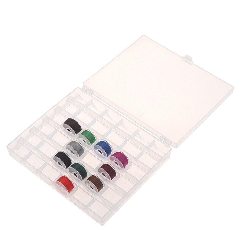 36 Spools Empty Bobbins Sewing Machine Bobbin Case Organizer Storage Plastic Box For Home Sewing Accessories Tool