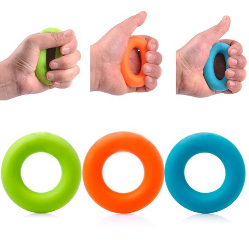 Styrke finger håndgreb muskel krafttræning gummiring motioner silikone hånd power grip ring